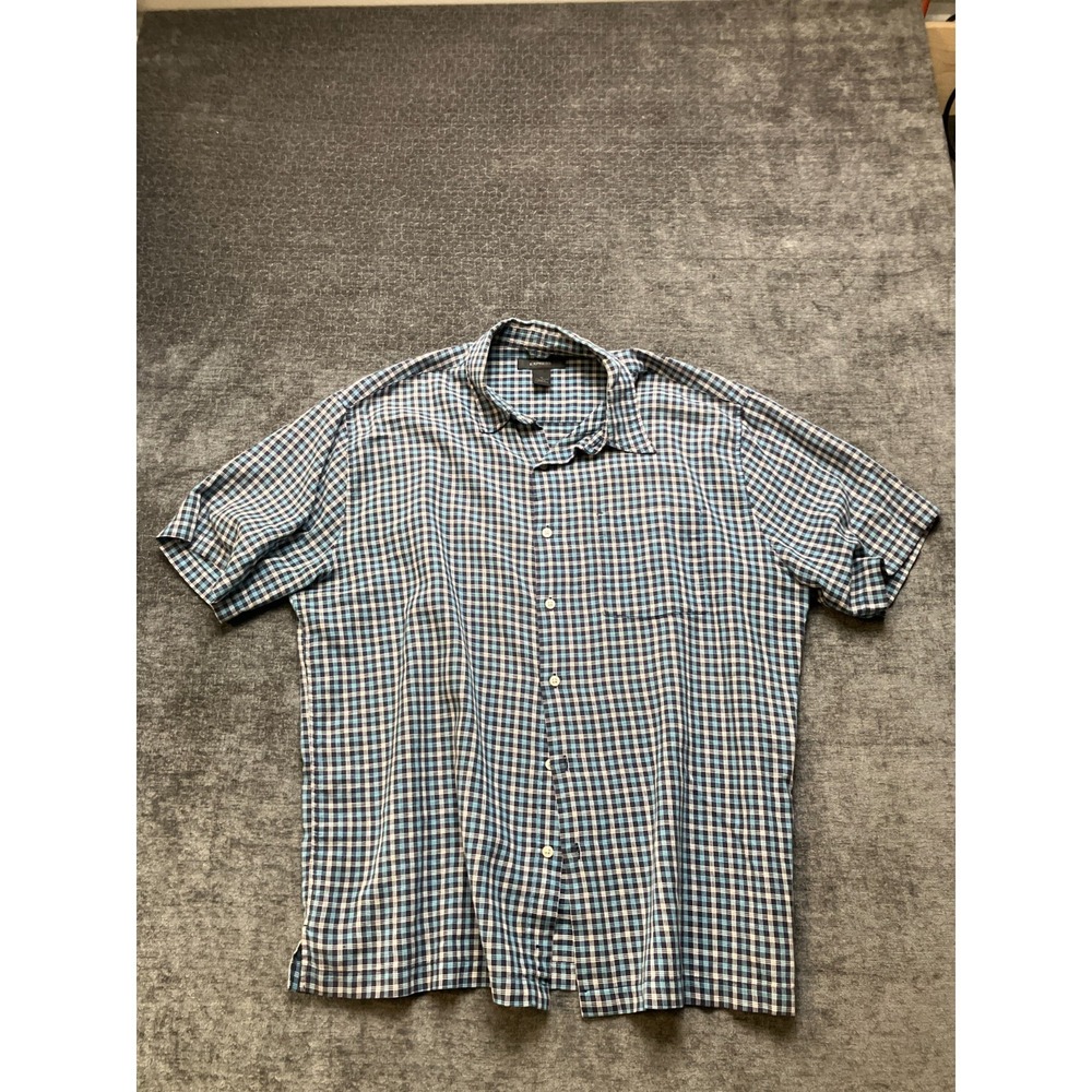Express Casual Shirt Mens XL Multicolor Plaid Regular Fit Short Sleeve Button Up